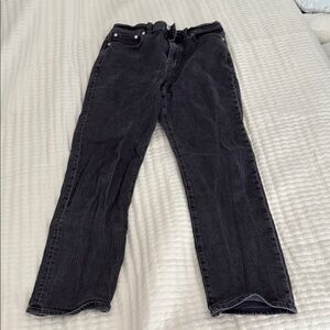 Madewell Black Straight Jeans Classic Style